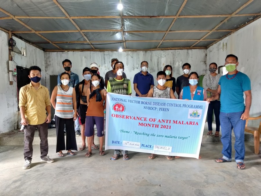 Malaria month activities observed in Jalukielo village with the initiative of National Vector Borne Disease Control Program under CMO Peren. (Photo Courtesy: CMO office Peren) 